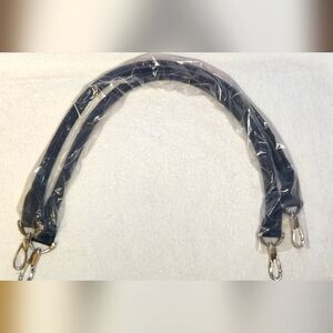 Set of 2, Black Genuine Leather Purses Straps 26.5" for Handbag Purse-NEW